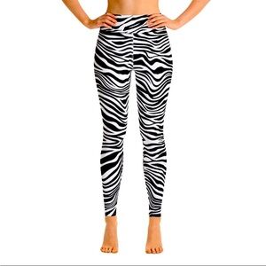 Punk Rock Zebra Print Pull On Stretch Leggings BNWOT sz Large